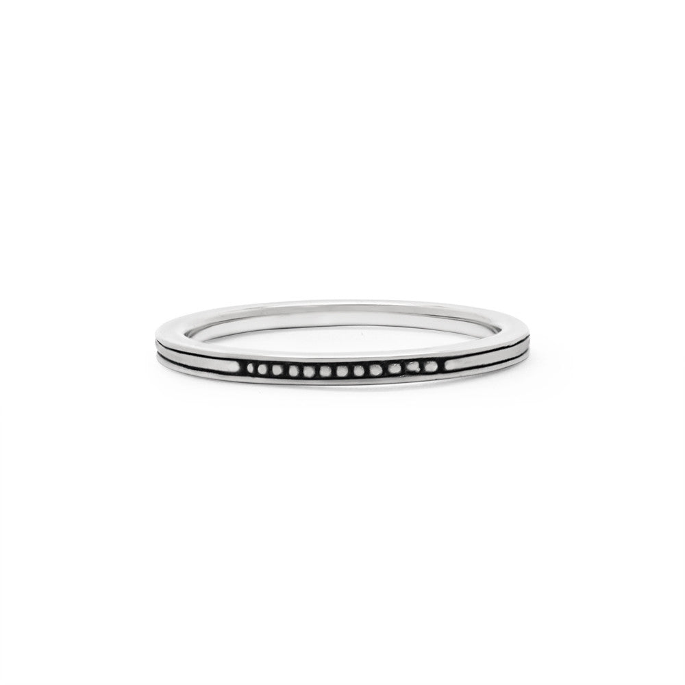 Thin Braille Stack Ring